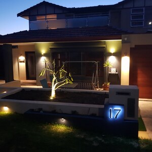 Laser Cut Stainless Steel Custom Made Laser Cut LED House Numbers
