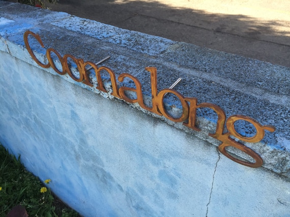 3D Corten Steel House Sign Rustic Look Unique Custom Made Laser Cut Rusted Steel
