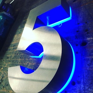 Laser Cut Stainless Steel Custom Made Laser Cut LED House Channel Numbers