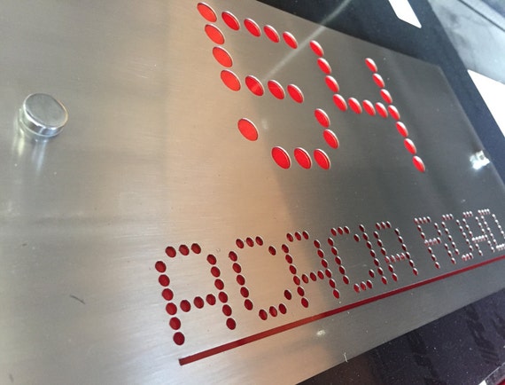 House Sign Laser Cut Stainless Steel Mailbox Architectural Custom Made