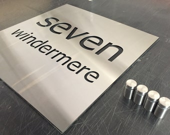 Stainless Steel Custom Made Laser Cut House Signs, Numbers and Plaques