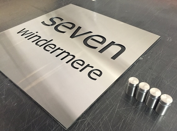 Stainless Steel Custom Made Laser Cut House Signs, Numbers and Plaques