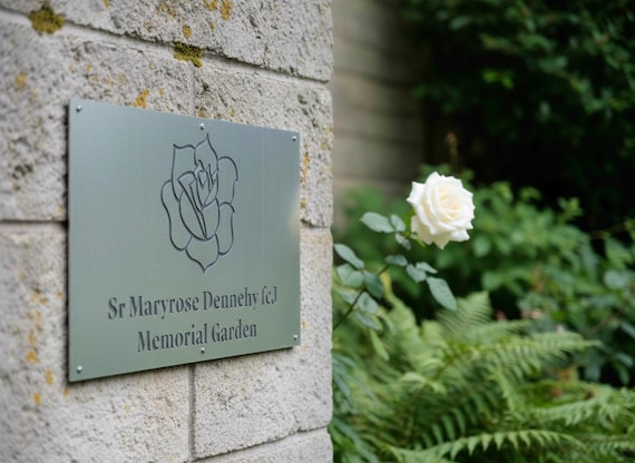 Custom House Sign in Stainless Steel with Corten Accent