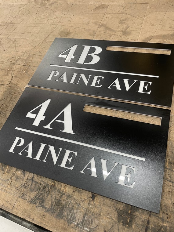 Painted Stainless Steel Custom Letter Box Plaque Sign