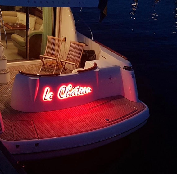 Boat Letters LED Custom - All Marine Applications - A316 Steel