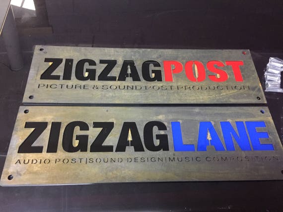 Corten (Rusted) Steel and Coloured Perspex Custom Made Laser Cut House Signs, Made to Order