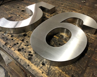 3D Laser Cut Stainless Steel Custom Made Laser Cut House Numbers