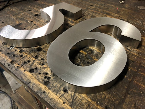 3D Laser Cut Stainless Steel Custom Made Laser Cut House Numbers