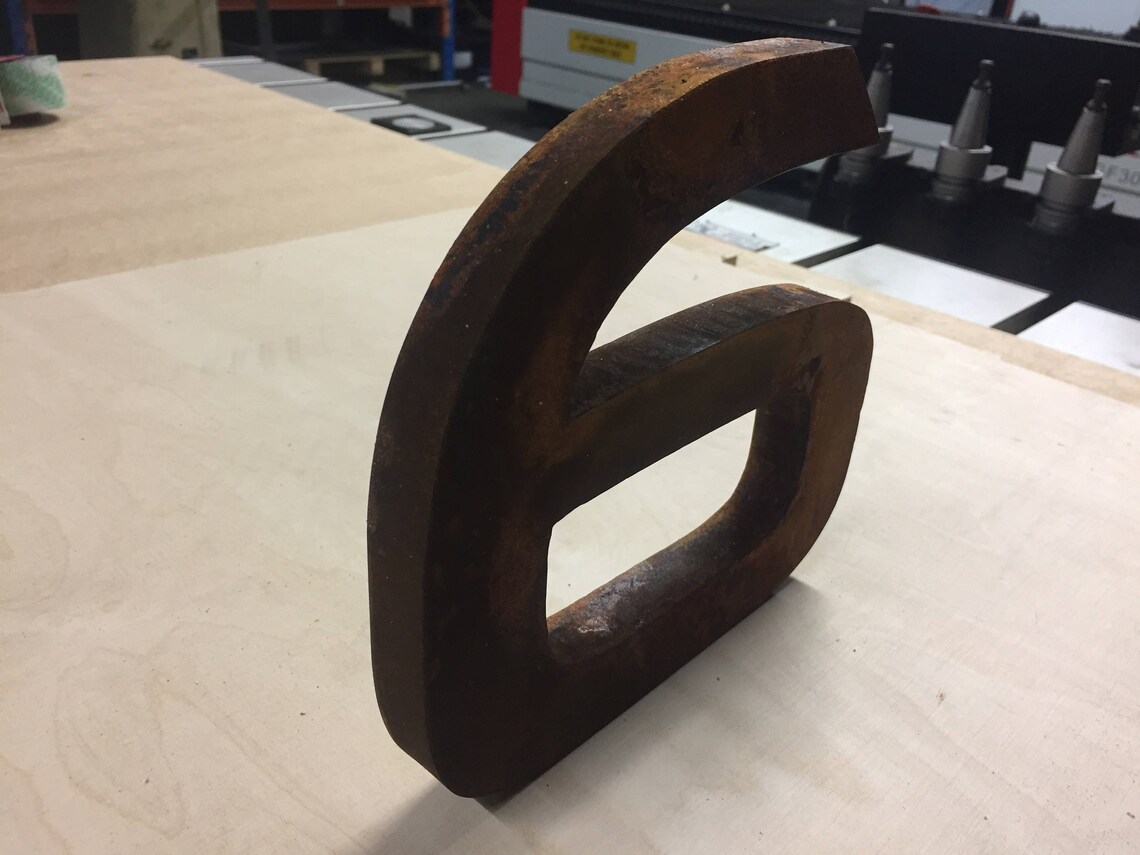 3D Corten Steel Letter and Number Rusted Steel Channel Etsy