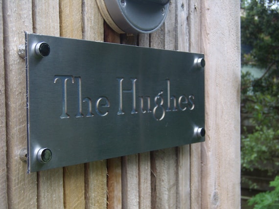 Stainless Steel Custom Made Laser Cut House Signs, Numbers and Plaques