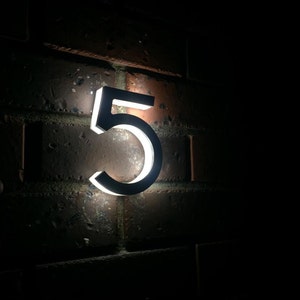 Laser Cut Stainless Steel Custom Made Laser Cut LED House Numbers