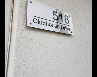 Stainless Steel Custom Made Laser Cut House Signs, Numbers and Plaques