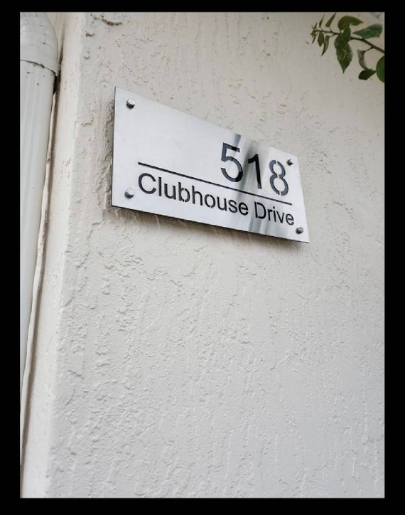 Stainless Steel Custom Made Laser Cut House Signs, Numbers and Plaques
