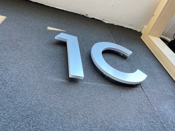 Laser Cut Stainless Steel Custom Made Laser Cut LED House Numbers