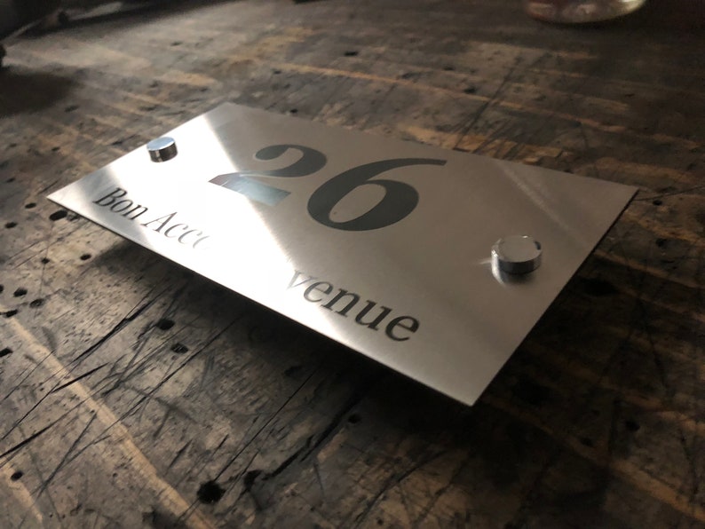 Stainless Steel Custom Made Laser Cut Laser Etched House Signs Etsy