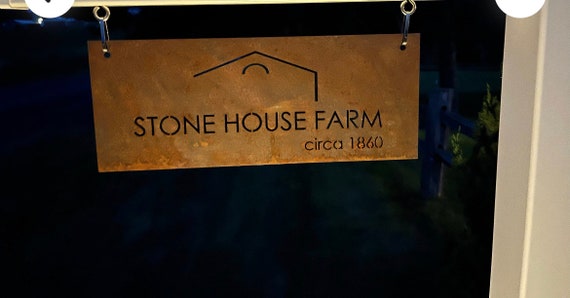 Farm Signs - Barn Signs Corten (Rusted) Steel Custom Made Laser Cut , Made to Order