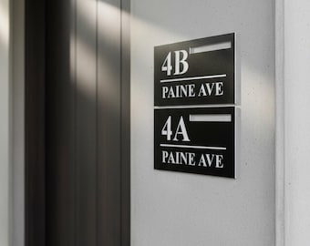 Custom House Sign, Laser Cut Stainless Steel Address Plaque