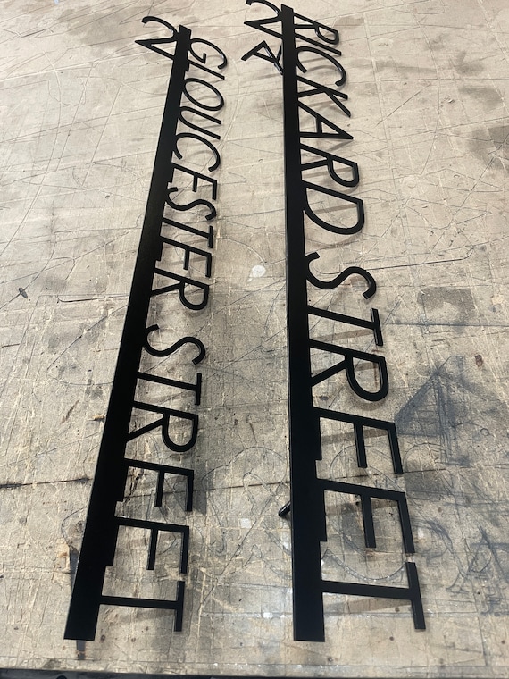 Metal Art House Sign - Stainless Steel Construction and Industrial powder coating