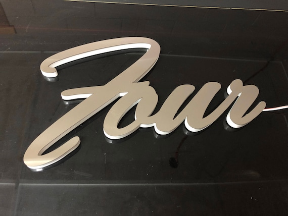 Laser Cut Stainless Steel Custom Made Laser Cut LED House Business Sign