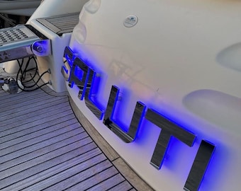 Illuminated Yacht Boat Letters Custom Made to Order - All Marine Applications