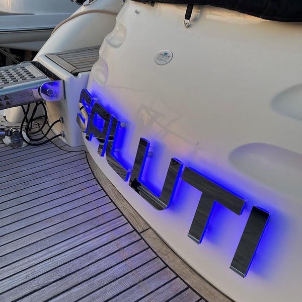 Illuminated Yacht Boat Letters Custom Made to Order - All Marine Applications