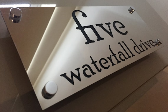 Stainless Steel Custom Made Laser Cut House Signs, Numbers and Plaques Marine Grade - Mirror Finish