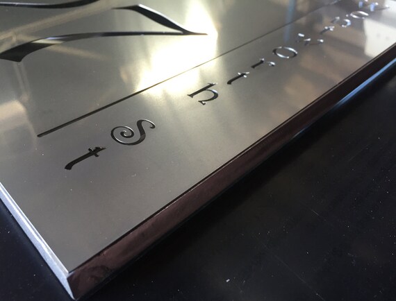 Stainless Steel LED Illuminated House Sign Plaque - Made to Order, Laser Cut