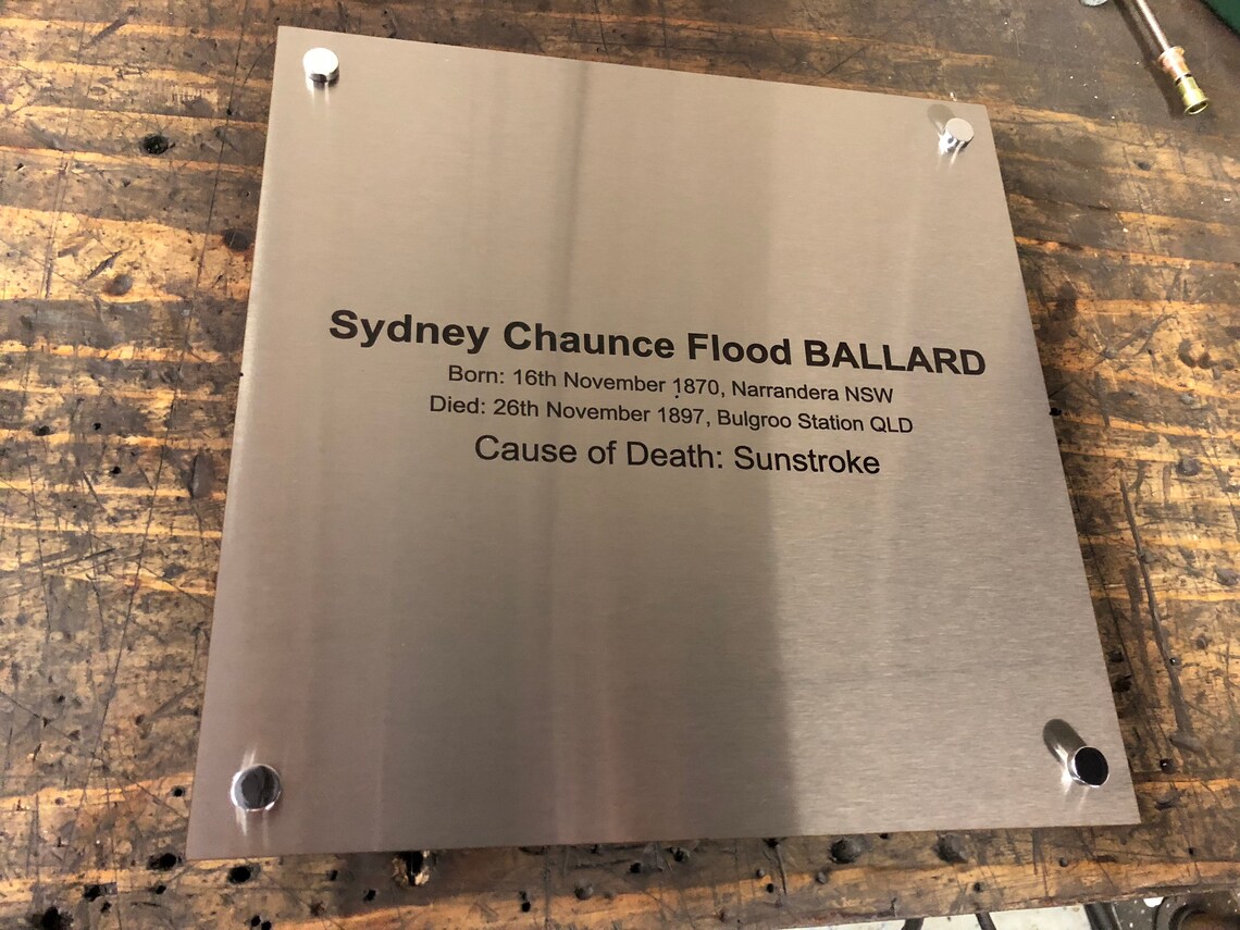 Memorial Plaques Laser Etched Stainless Steel Custom Made Etsy Australia