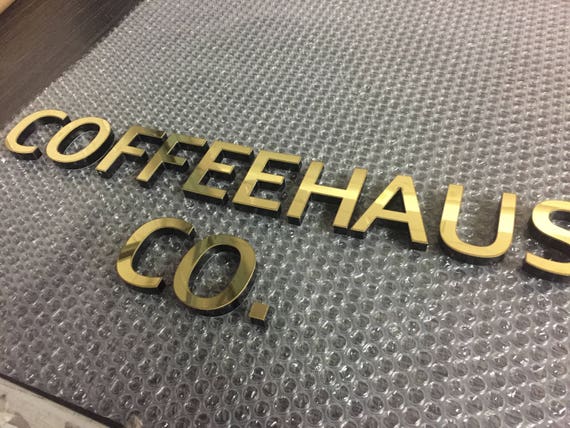3D Brass Letters and Numbers - Business or Residential