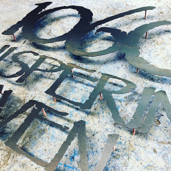 3D Corten Steel Letter and number Rusted Steel