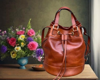 Leather bag, handmade leather bag, handbag, woman leather bag, elegant leather bag