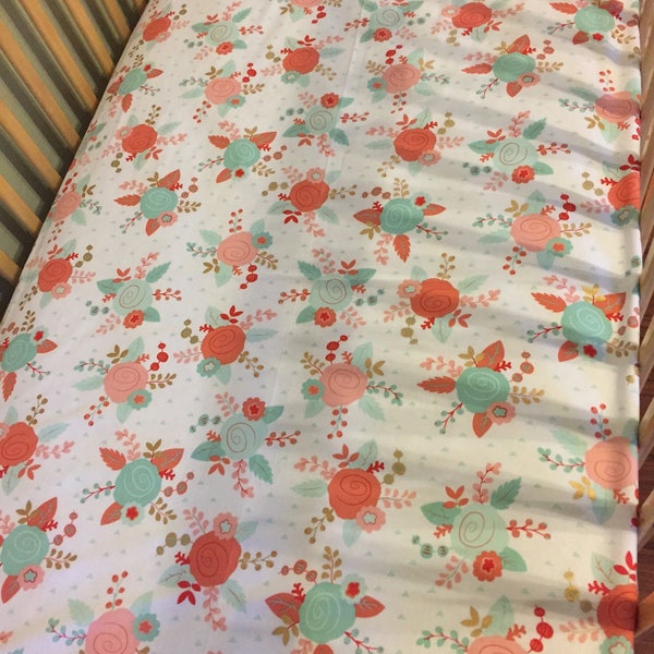 Coral Crib Bedding Etsy