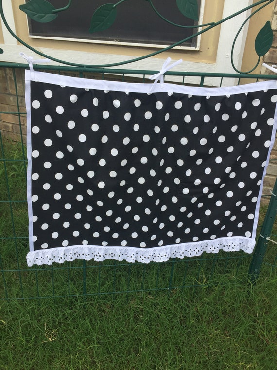 Black With White Polka Dot 20 Inch Drop Crib Skirt Ready To Etsy