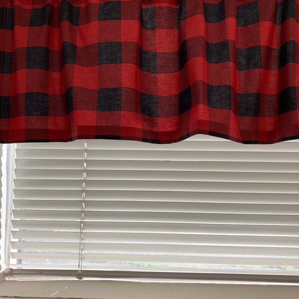Buffalo Check Valance Etsy