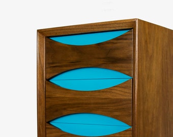 Midcentury Modern Cabinet Nightstand, Dresser For Home, MCM Furniture, Storage Drawers