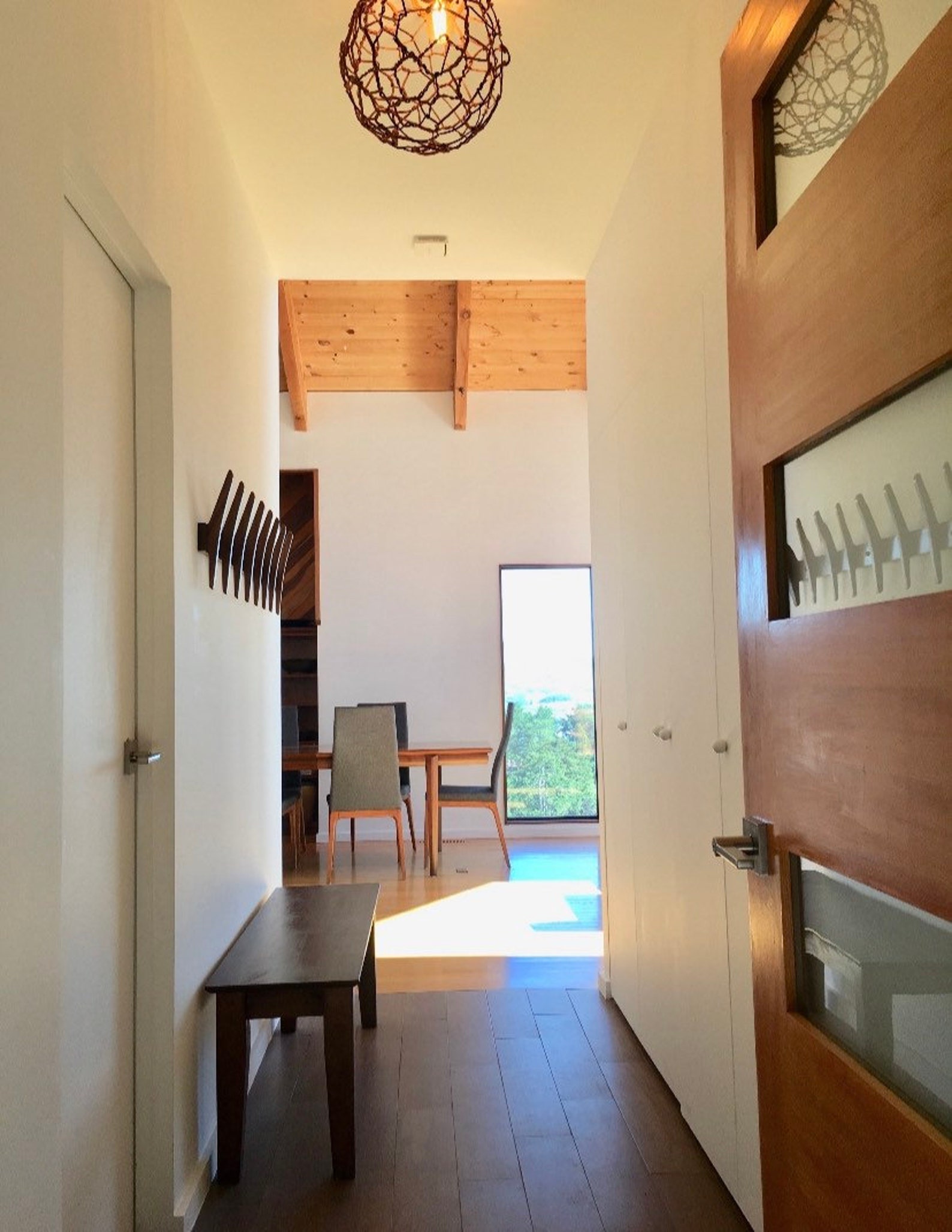 Mid Century Modern Coat Rack Walnut With Four Hooks | Etsy