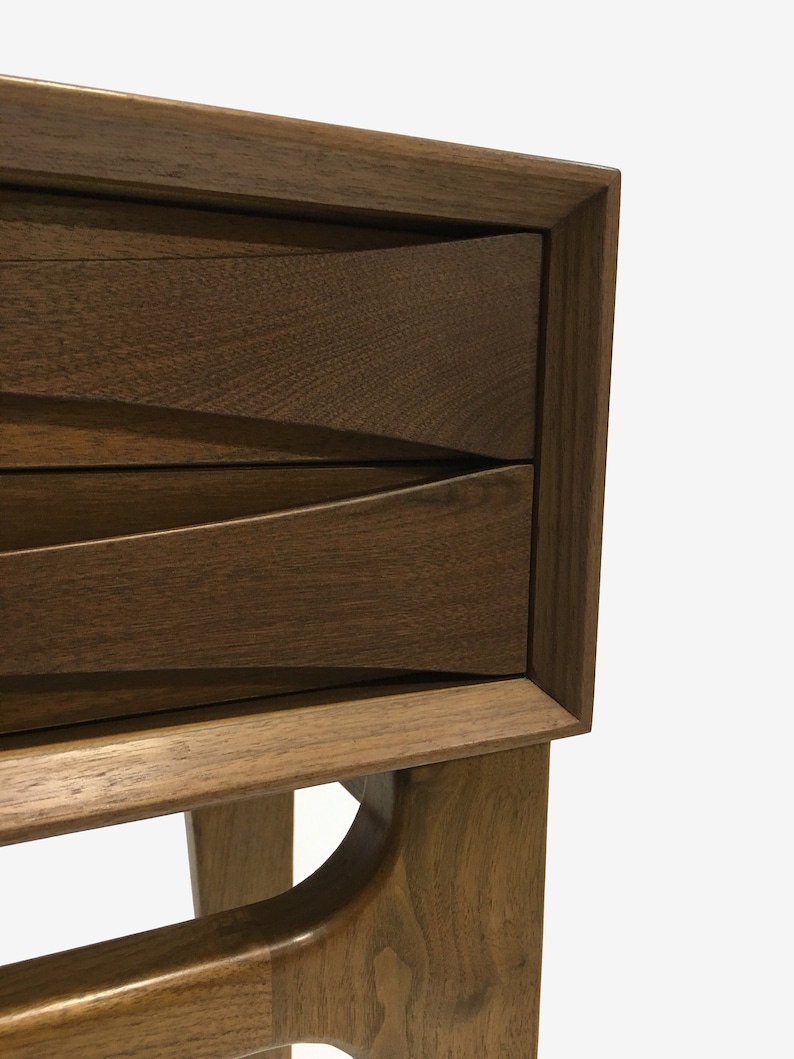 Mid-century Modern Console Table With Two Drawers - Etsy