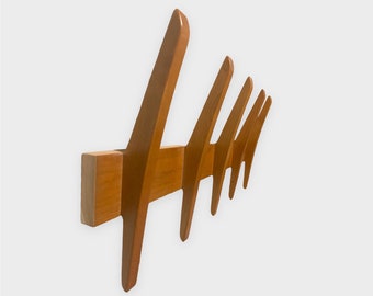 Mid Century Modern Coat Rack and Towel Rack. for Entryway Bedroom Office Laundry Room. Home Decor and Wall Art. Solid Cherry. Etsy
