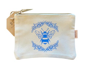 Bolsa ecológica vintage con diseño de abejas y lona reutilizable