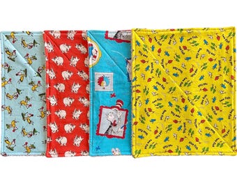 Juego de 4 libros infantiles impresos/Toallas de papel reutilizables/Paños de cocina/Servilletas/Ecológico/Sustentable