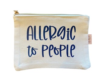 Alérgico a las personas / Bolsa ecológica / Reutilizable / Bolsa de lona / Refranes divertidos