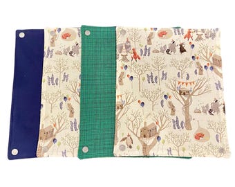 Juego de 4 toallas de papel reutilizables con diseño de animales del bosque, toallas de cocina, servilletas, ecológicas y sostenibles