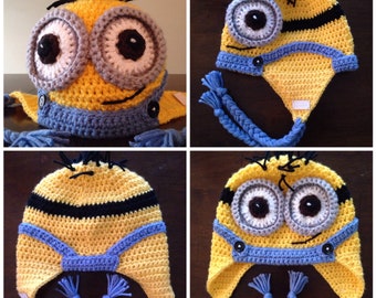 KNITTING PATTERN - Minion Edith Ear Flap Hat - Etsy