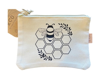 Abeja de miel/Panal de miel/Bolsa ecológica/Reutilizable/Bolsa de lona