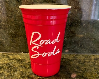 16 oz Personalized cabin cups, double walled red party cup, custom design, reusable, lake life, yacht rock, party, road soda, beach life