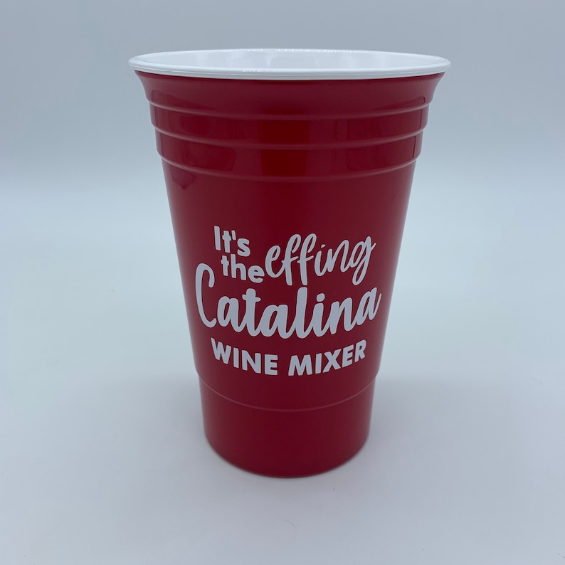 Catalina Wine Mixer Personalized Red Party Cups Plastic Etsy