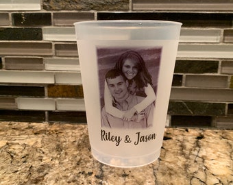 16oz Frost flex personalized cups, wedding crest cups, bachelorette, shower, add elegance and uniqueness to your special day Toast in style