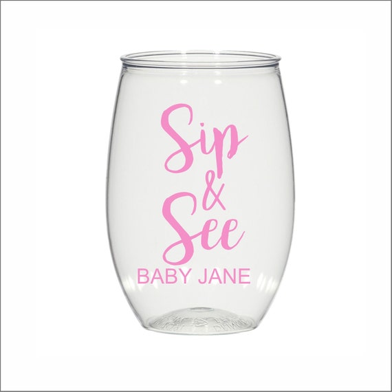 16 Oz Personalized Plastic Stemless Wine Glasses Housewarming Etsy