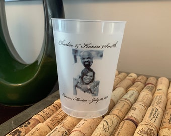 16oz Frost flex personalized cups, housewarming, monogrammed, weddings, showers, destination cups, photograph cups, photo cup, custom design