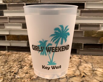 Girls Weekend, 16oz Frost flex personalized cups, monogrammed, weddings, bridal showers, destination cups, 1-4 color imprint included!!!